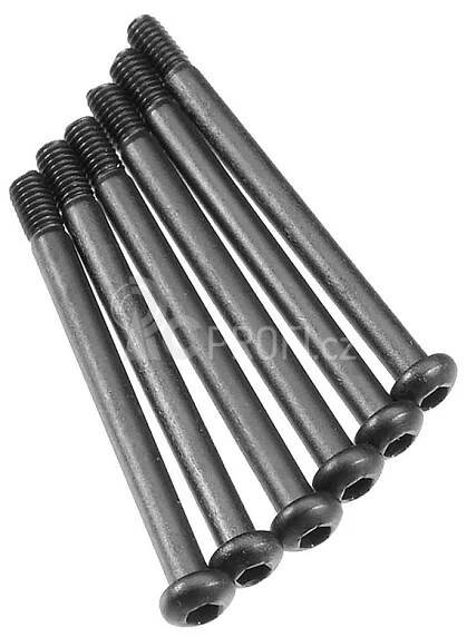 Imbusové šrouby s čočkovitou hlavou M3x35mm (černé, 6 ks.)