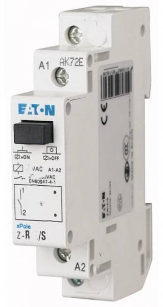 ..instal relé 230V 16A -3 kw Z-S230/S 1P Eaton, možnost ruč. ovlád.-impulzní relé /bojlery a pod /noční tarif/ Akční cena