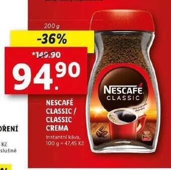 Lidl Nescafé classic / crema nabídka