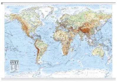 13737 Svět – nástěnná obecně zeměpisná mapa