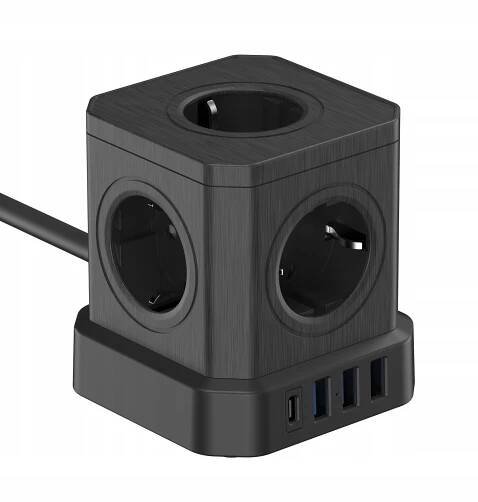 Napájecí kostka Newell GaN Power Cube 9v1 - černá Délka kabelu 1.5 m