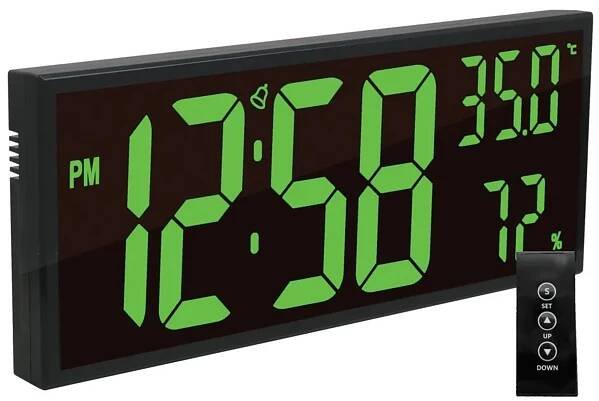 JVD DH309.3 - Digitální hodiny s velkými číslicemi a dálkovým ovladačem