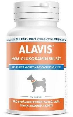 ALAVIS MSM + GLUKOSAMIN SULFÁT pro psy 60 tablet, nové složení