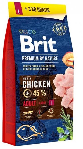 Brit Premium by Nature Adult L 15 + 3 kg od 1 149 Kč