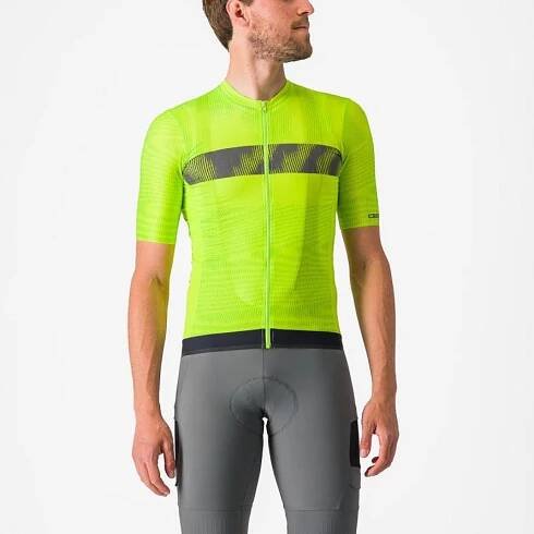 CASTELLI Cyklistický dres s krátkým rukávem - UNLIMITED ENDURANCE - žlutá