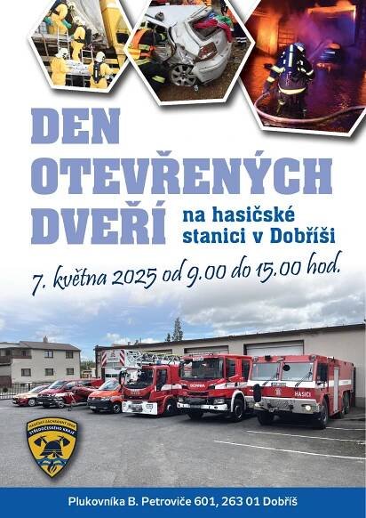 Den otevřených dveří na hasičské stanici v Dobříši