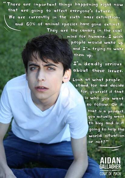 Interview: Aidan Gallagher - advocating for environmental change. | Coup de Main Magazine