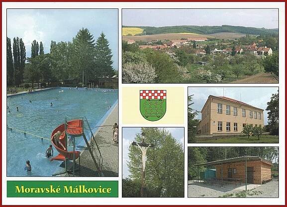 Moravské Málkovice * erb, myslivecká chata, koupaliště * Vyškov * B306 | Aukro