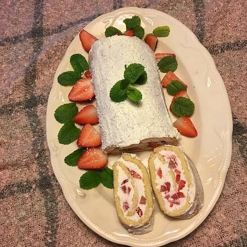 Luxusní piškotová roláda bez mouky