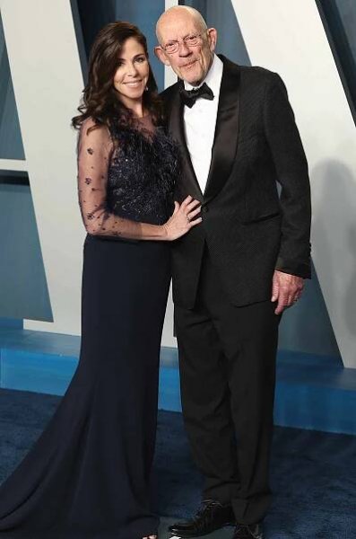 Lisa Lloyd and Christopher Lloyd attend the 2022 Vanity Fair Oscar Party on March 27, 2022 in Beverly Hills, California.