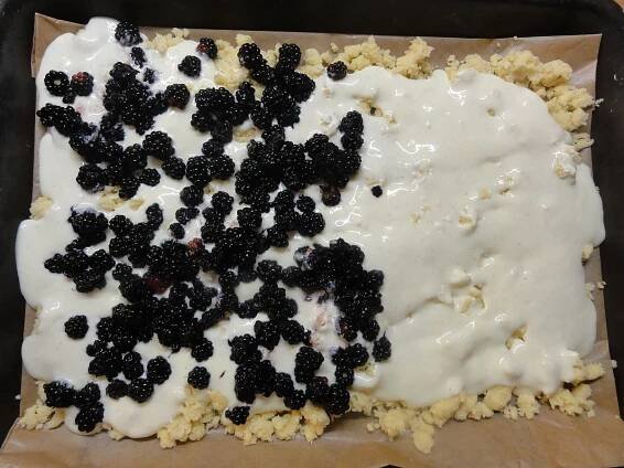 Jak upéct ostružinové řezy s drobenkou | recept | jaktak.cz