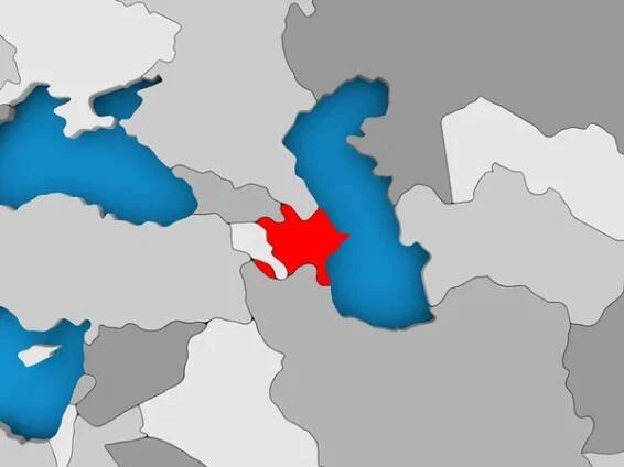 Mapa Ázerbájdžánu — Stock obrázek
