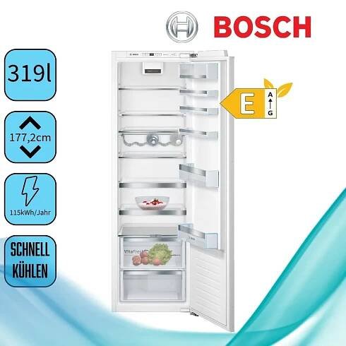 Produktbild von Bosch KIR81AFE0 (weiß) Serie 6 Einbau-Kühlschrank 177.5 x 56 cm Flachscharnier