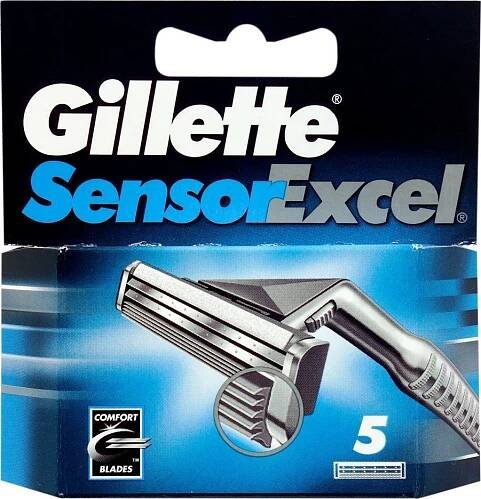 Gillette Sensor Excel náhradní hlavice 5 ks