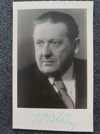 Podpis, autogram THEODOR PIŠTĚK, herec - Ostatní sběratelské předměty