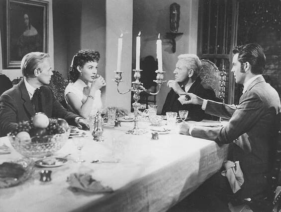 Zlomené kopí - Z filmu - Richard Widmark, Jean Peters, Spencer Tracy, Robert Wagner