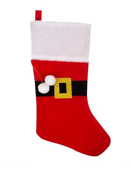 Weihnachtsstrumpf 45x24 cm rot