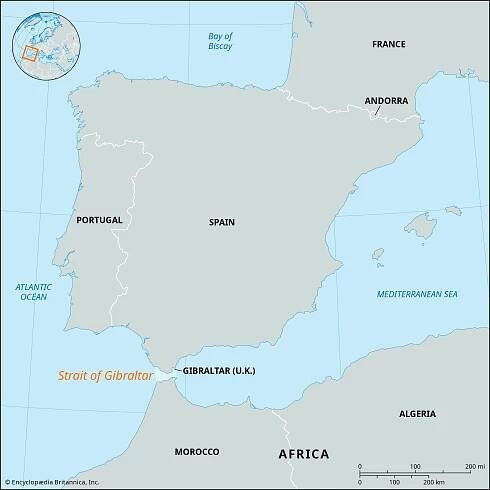 Strait of Gibraltar | Europe, Africa, Mediterranean | Britannica