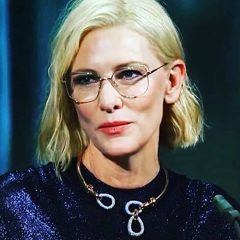 Cate Blanchette wearing Etnia Barcelona "Chrysler" design eyeglasses