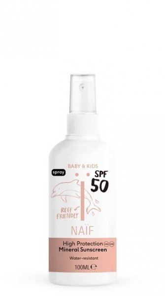 NAIF Ochranný sprej na opalování SPF 50 pro děti a miminka 100 ml