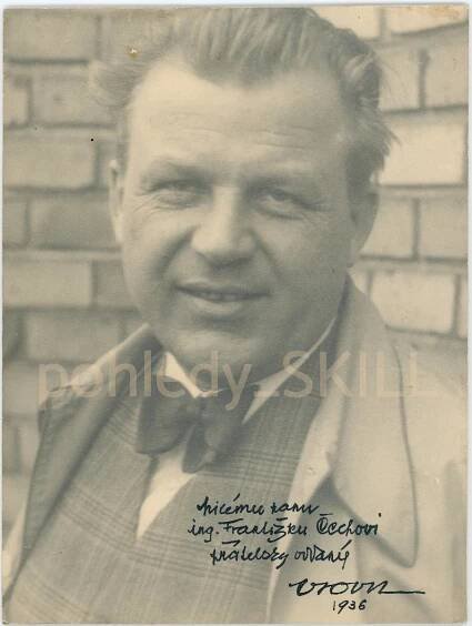 velká kabinetka autogram malíř, grafik, ilustrátor František Vrobel
