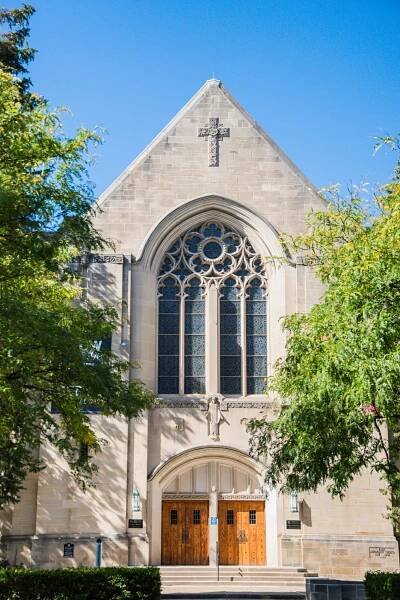 Historic stone church in Ann Arbor, Michigan