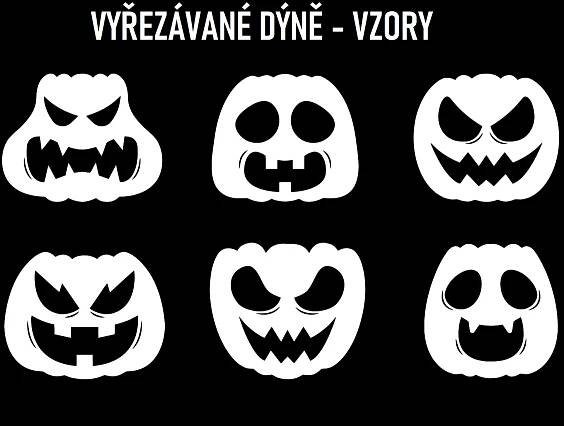 vzory na vyřezávání dýní 