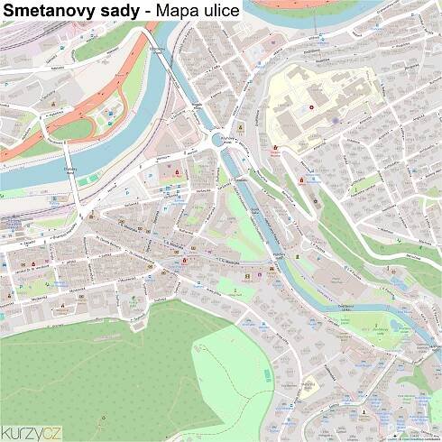 Smetanovy sady - mapy | Kurzy.cz