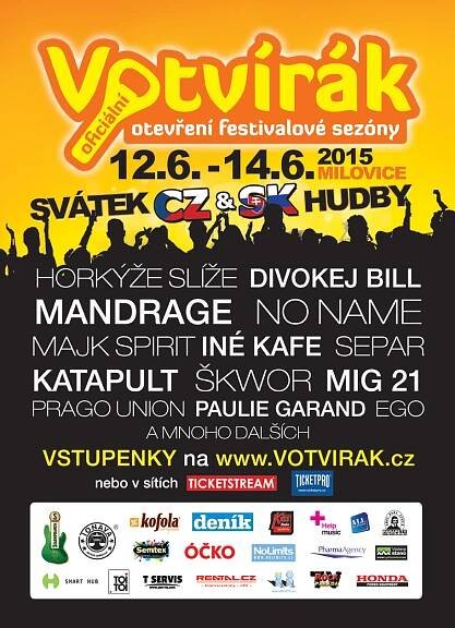 Votvírák 2015 Milovice Milovice pá 12. 6. 2015 21:00 Vychytané.cz fotky, fotoreporty, fotogalerie, akce a parties..