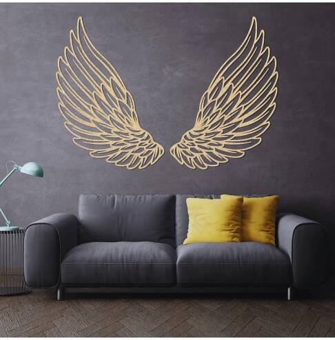 Dřevěná nástěnná dekorace andělská křídla - ANGELIC