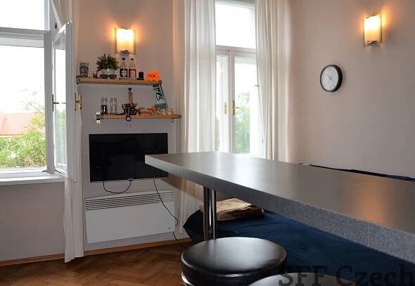 Dlouhodobý pronájem kompletně zařízeného studia u metra I.P. Pavlova - Praha 2, Nové Město