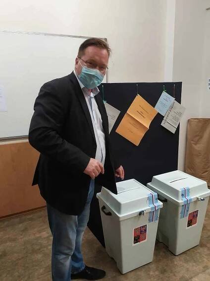 Tomáš Tomáš, senátorský kandidát za lidovce ve volebním obvodu Brno-město, odvolil v letošních volbách.