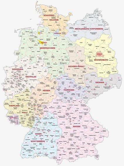 Mapy Německa – 10 nejlepších map ke stažení