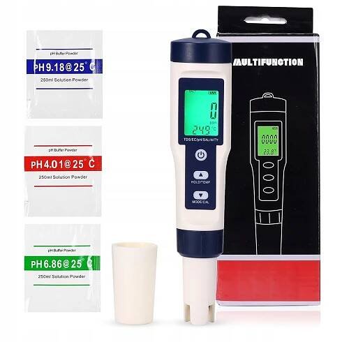 Měřič PH Metr Tester Kyseloměr vody ACT Bazénový Elektronický teploměr