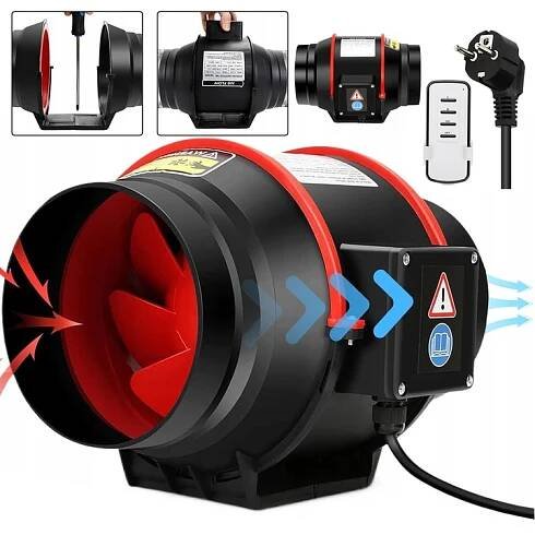POTRUBNÍ VENTILÁTOR, TICHÝ PRŮMYSLOVÝ ODTAHOVÝ VENTILÁTOR DO GARÁŽE
