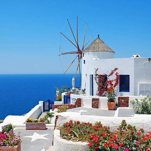 Santorini: Výlet na pobřeží k obchvatu lanovkou s transferem lodí | GetYourGuide