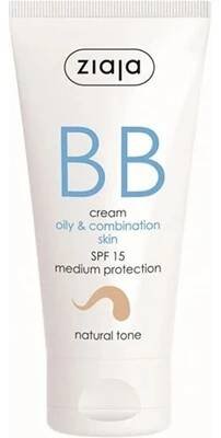 Ziaja BB Cream Oily and Mixed Skin bb krém pro mastnou a smíšenou pleť SPF15 Natural 50 ml