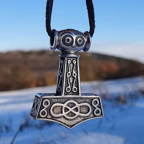 THOROVO KLADIVO - Mjöllnir, masivní stříbrný přívěsek, Ag 925, 27g