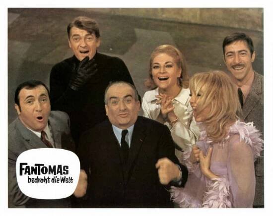 Jacques Dynam, Jean Marais, Louis de Funès, Françoise Christophe, Mylène Demongeot, André Dumas - Fantomas kontra Scotland Yard - Fotosky