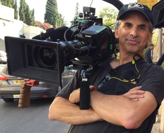 Roger Sherman with professional camera rig - no hands