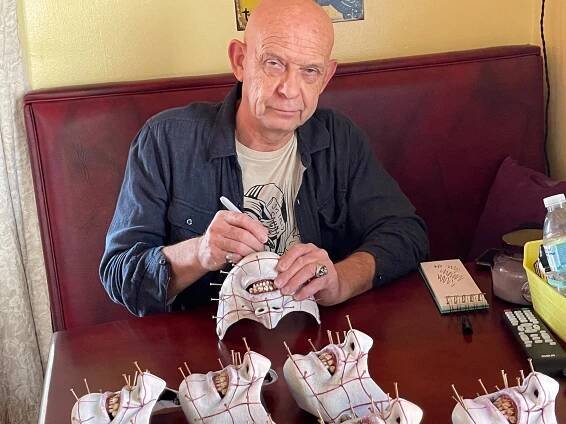 Pinhead PPE Collectible Mask Autographed By Doug Bradley