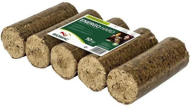 Brikety dřevěné válec ENERGOHARD, dub/buk, 10kg