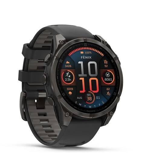 Garmin Fenix 8 47mm AMOLED, titan sapphire Carbon Gray