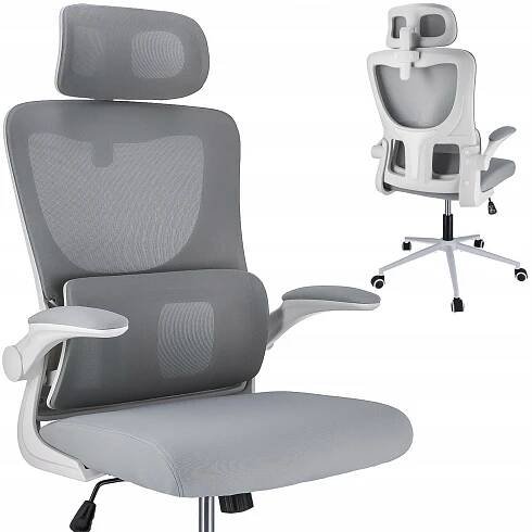 ERGONOMICKÁ otočná kancelářská židle MODERNÍ k psacímu stolu ZEO šedá JUMI
