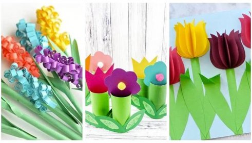 Jarní tvoření s dětmi: Květiny z barevného papíru, které je zabaví