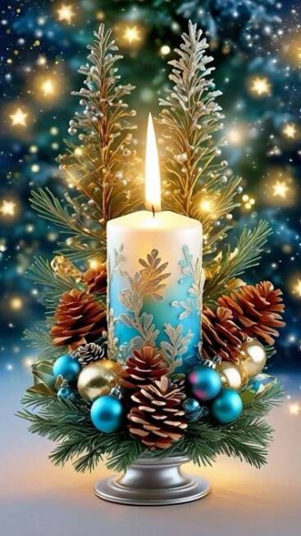Festive Christmas Candle Decor