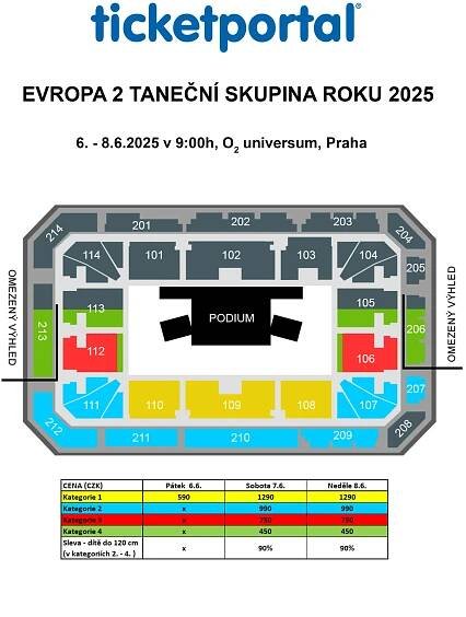 EVROPA 2 Taneční Skupina Roku 2025 – O2 universum