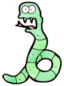 Kreslený šokován had — Ilustrace
