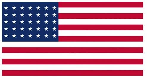 Vlajka USA 48 hvězd