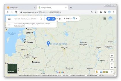 Spuštění Map Google pro zobrazení panoramatického režimu ve verzi Google Maps pro PC
